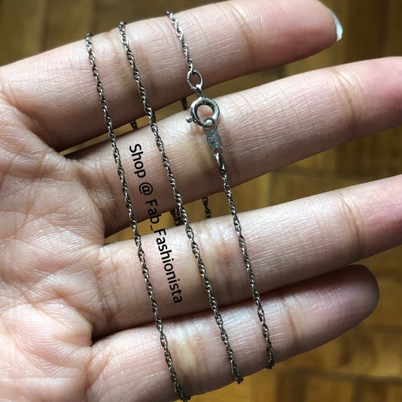 Sterling silver necklace chains 5 total - Picture 5 of 17
